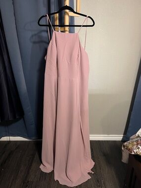 David's Bridal Quartz Spaghetti Strap Maxi Dress